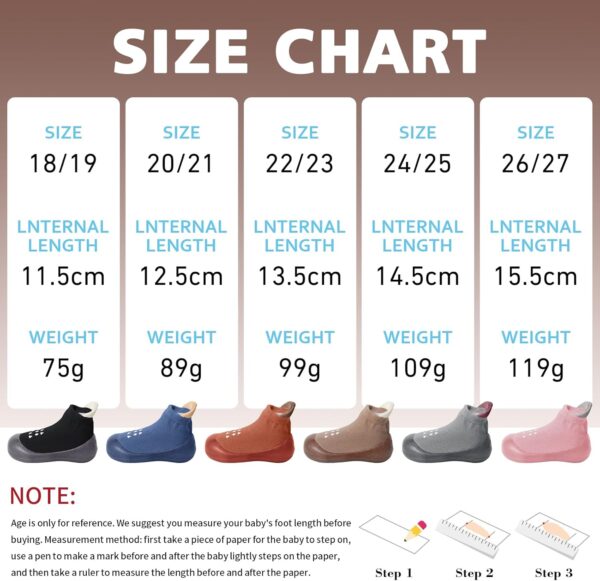 Baby Sock Shoes Infant First Walking Shoes Non Slip Rubber Sole Sneakers Outdoor Shoes for Toddlers Baby Boys Girls - Image 7