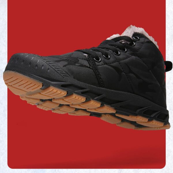 Black Sneaker for Boys Children's Cotton Shoes New Children's Snow Boots Boys Outdoor Cotton Shoes Padded Warm Winter Boots Boys Trainers Size 4 - Image 5