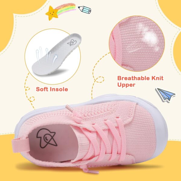 JIASUQI Toddler Shoes Boys Girls Breathable Trainers Kids Barefoot Sneakers Slip on Athletic Shoes - Image 2