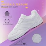 LANDHIKER Cheer Shoes for Women Cheerleading Shoes Girls Teens White Competition Cheerleading Equipment Dance Shoes Athletic Shoes Tennis Training Athletic Shoes Flat Shoes - Image 3