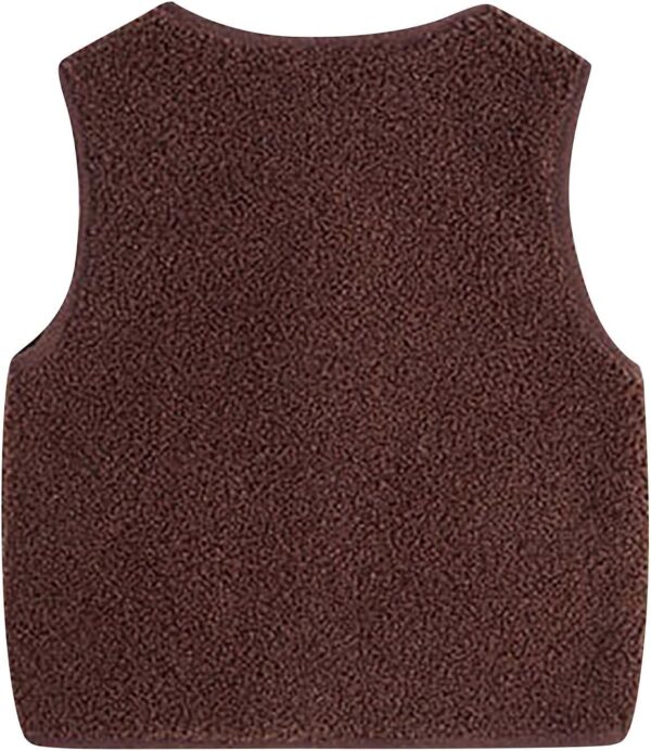 Baby Autumn Winter Baby Boys Girls Fleece Warm Cardigan Vest Teddy Fleeve Underwaist UK Size - Image 3