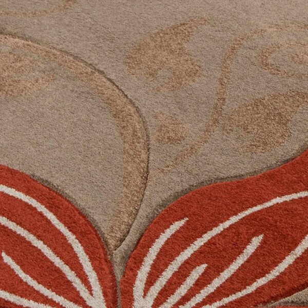 Rugs4sale Vogue Beige 1.4cm Thick Pile Modern Area Rug Living Room, Bedroom, Office And Home Decor l Ideal For Kids Room, Dining Hall, Indoor/Outdoor Carpet Mat (Beige/Terracotta-120x170cm) - Image 3