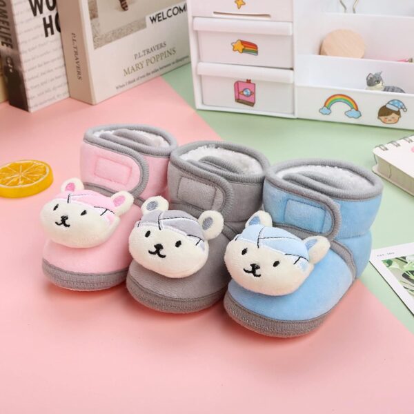 Baby Boy Booties 12 18 Months Baby Shoes Boots Baby Shoes Warm Cute Short Boots Shoes Fashion Printing Non Slip Breathable Toddler Boots Baby Slipper Socks 0 6 Monthsinfant Boots Boots - Image 4