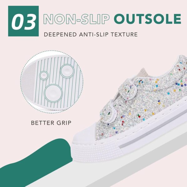 Boys Trainers Girls Canvas Shoes Easy Fasten Casual Fashion Trainers for Kids Toddler - Image 4