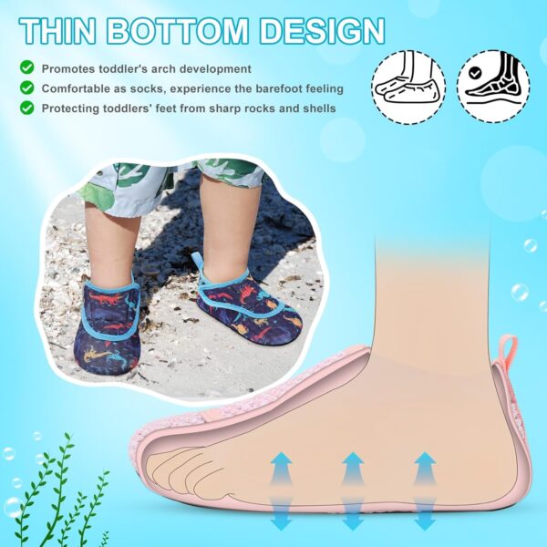 JOINFREE Toddler Girls Boys Water Shoes Quick-Dry Non-Slip Aqua Shoes Breathable Infant Water Socks for Swim Pool Beach - Image 5
