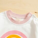 Infant Bloomers 3 6 Months Newborn Infant Baby Girls Cotton Rainbow Autumn Print Long Sleeve Pants Sleepwear Set Clothes Outfit Sweats for Girls - Image 4
