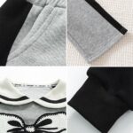 Valcatch Kids Girls Outfits Clothes Set Cute Bowknot Print Contrast color Long Sleeve Cotton Shirt Jumper Pullover Tops Sweatshirt Pants Spring Fall 2 Piece Clothing Set 3-9 Years - Image 7