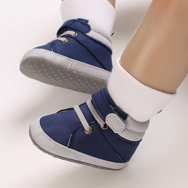 Baby Boots 6 12 Months Girls Newborn Shoes Boots Baby Girls and Boys Warm Shoes Soft Comfortable Canvas Infant Toddler Home Shoes Baby Slippers 12 18 Months Baby Sock Shoes Boots - Image 3