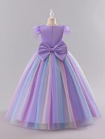 IBAKOM Girls Princess Dress 3D Butterfly Sequin Ruffle Tulle Flower Girl Dress Pageant Birthday Party Wedding Ball Gown - Image 4