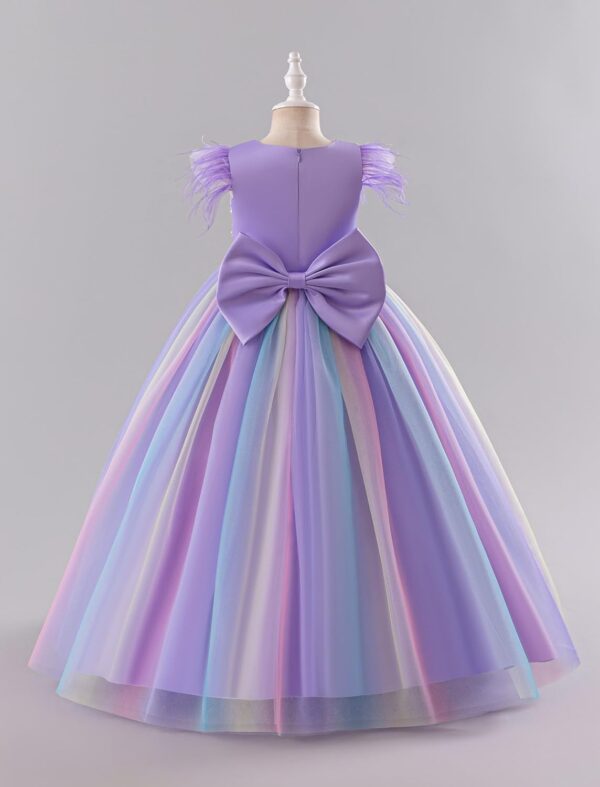 IBAKOM Girls Princess Dress 3D Butterfly Sequin Ruffle Tulle Flower Girl Dress Pageant Birthday Party Wedding Ball Gown - Image 4