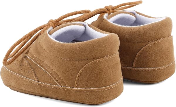 LACOFIA Baby Boys Shoes Infant Anti-Slip Soft Sole First Walking Shoes Casual Lace-up Prewalkers - Image 5