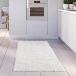 THE RUGS Living Room Rug - Shaggy Soft And Elegant Carpets For The Bedrooms And Kitchen, Easy To Clean, Many Different Sizes (60x110 cm, White) - Image 2