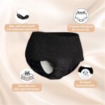 MOLLIS Disposable Period Pants for Women, Postpartum Underwear, Maternity Knickers Heavy Flow Leak Proof, Black, XXLarge, 8 Count - Image 3