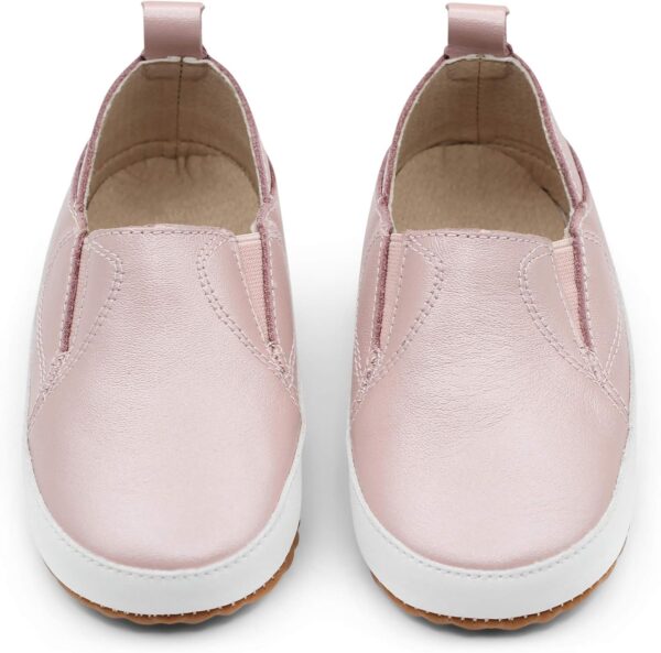 Dotty Fish Leather Infant Casual Shoes. Baby Boys Girls Slip-on Rubber Sole Trainers. First Walkers. Non-Slip Toddler Shoes (3-7 UK Child) - Image 3