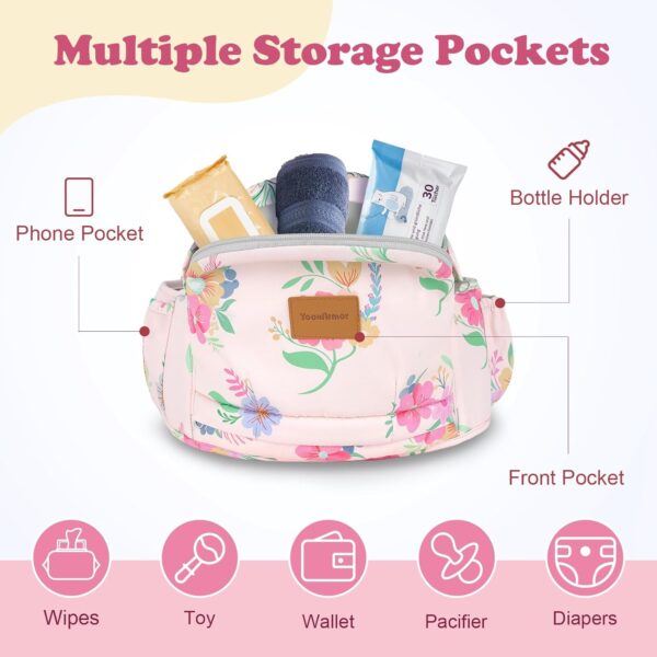 YooxArmor Baby Hip Carrier, Hip Carrier for Baby with Adjustable Waistband Support, Baby Carrier with Hip Seat for Newborn to Toddler Up to 66 Lbs, Baby Holder Carrier with Various Pockets for Dad Mom - Image 2