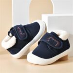 Clearance UK Baby Toddlers Winter Warm First Walking Shoes 1-3Y Boys Girls Casual Sneakers Cosy Fleece Lined Antislip Sole Lightweight Toddler Shoes - Image 4