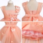 Toddlers Flower Girls Dress Kids Baby A-line Butterflies Decorate Sleeveless Tutu Dress for Princess Party Wedding Birthday Bridesmaid - Image 4