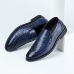 Ophestin Men's Loafers Moccasins Weave Formal Dress Shoes Slip-On Driving Business Shoes - Image 4