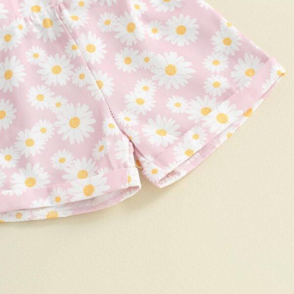 Toddler Kids Baby Girl Floral Overalls Shorts with Pocket Suspender Trousers Summer Clothing Outfits - Image 6