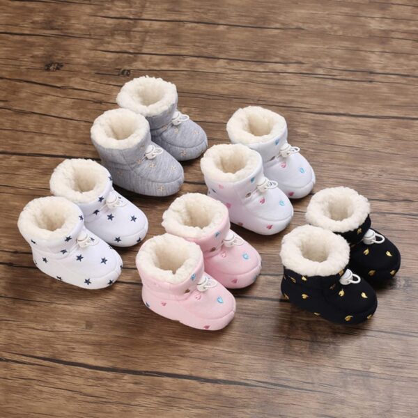 Infant Boys Shoes Baby Shoes Warm Short Boots Shoes Fashion Printing Non Slip Breathable Boots Size 4 Shoes for Baby Girls - Image 7