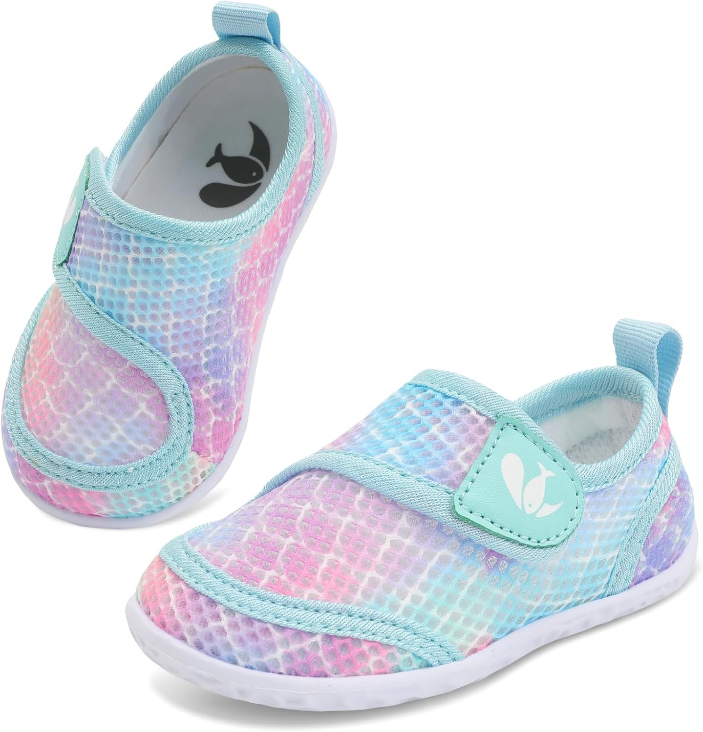71BBQ5ccKXL._AC_SL1500_.jpg JOINFREE Toddler Water Shoes Boys Girls Sandals Barefoot Kids Breathable Aqua Shoes for Swim Pool Indoor Home Shoes - Image 1