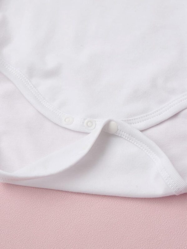 Aiihoo 2Pcs Baby Girl Outfits My 1st Birthday Print Short Sleeve Bodysuit with Ruffled Bloomer Shorts - Image 5