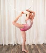 Gogokids Girls' Three-Piece Gymnastics Set, Sleeveless Leotards with Shorts and Hairband, Sparkling Ballet Dancing Unitards - Gymnastics Outfit with Gradient Color Design for 3-12 Years - Image 9