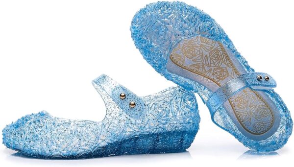 Girls' Frozen Elsa & Cinderella Dress Up Shoes for Dancing, Cosplay & Birthday Parties - Image 3