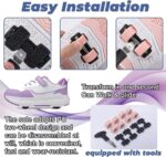 Mateju Kids Roller Skate Shoes for Boys Girls, Skateboarding Skates Outdoor Parkour Shoes Retractable 4 Wheels Unisex Teenager Children Sports Walking Running Sneakers Shoes