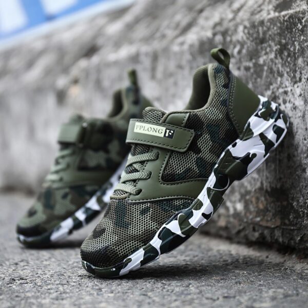 Little Boys Girls Sport Shoes Mesh Walking Footwear,Unisex Kids Sneakers Sports Running Boys Tennis Breathable Lightweight Fashion Camouflage Shoes for Boys - Image 4