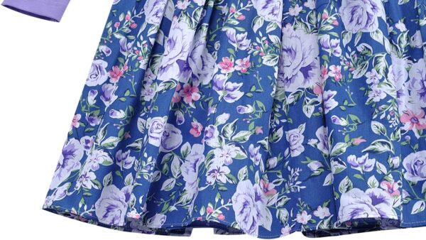 BONNY BILLY Girls Kids Long Sleeve Autumn Winter Casual Floral Jersey Dress - Image 8