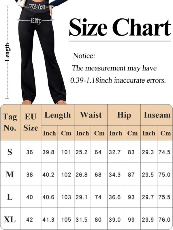 Happy Cherry Women's Maternity Support Trousers Over Bump Pregnancy Leggings Black Slim Lounge Flared Long Pants - Image 6