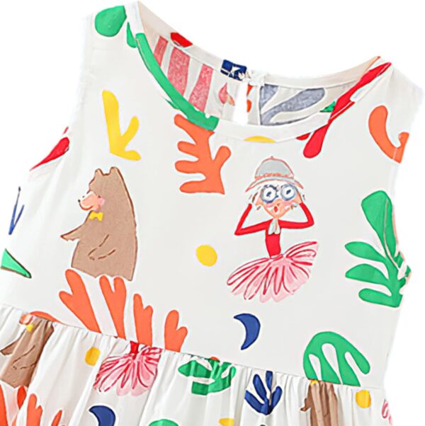 amropi Baby Girl's Flower Printed Dress 3 Pieces Sleeveless Cotton Summer Causal Dresses for 0-3 Years - Image 6