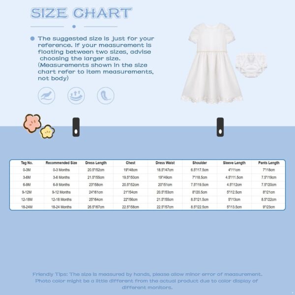 Choomomo Baby Girls Baptism Dress Lace Trim Christening Gown with Shorts 2-Piece Newborn Photography Outfit - Image 4