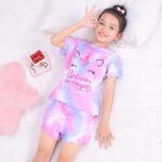 MHJY Girls Pyjamas Ruffled Short Sleeve PJs Sets Unicorn Pajamas 2 Pcs Shirt and Shorts Casual Girls' Nightwear Sleepwear Clothes - Image 6