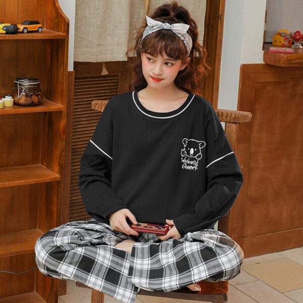 GOSO Pyjamas for Girls 8-9 9-10 11-12 12-13 14 Years Print Long Sleeve Casual Sleepwear Tops & Pants Gift for Kids - Image 4