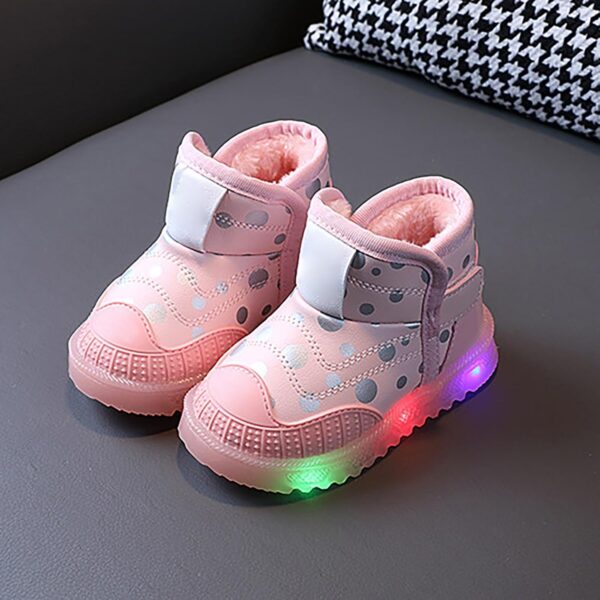 SRTUMEY Toddler Girl LED Walking Sneaker Light up Shoes for Boys Girls Birthday Gifts for Kids Baby Trainers Athletic Sport Shoes - Image 2