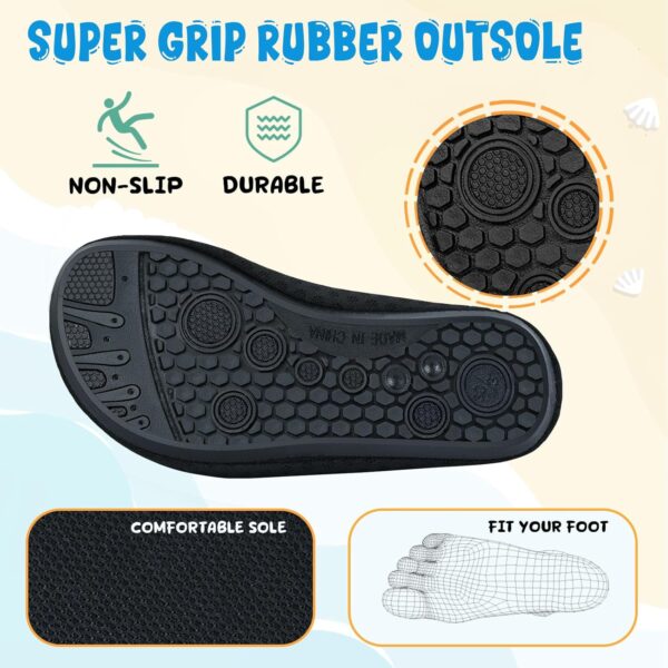 Kids Water Shoes Toddler Beach - Swim Shoes for Swimming Pool Quick Dry Non-Slip Aqua Barefoot Skin Socks for Boys Girls, Child Holiday Essentials,Lightweight Durable for Seaside Garden Park - Image 5
