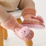 Newborn Baby Shoes 0 3 Months Go Baby Shoe Boots Baby Floor Thickened in Autumn and Winter Children Dispensing Baby Socks Shoes Newborn Shoes Girl 0 3 Monthsrainbow Shoes Boots - Image 3
