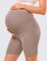 BAYDI Clouduxi Maternity Shorts Over The Belly 6“- High Waist Pregnancy Biker Shorts Maternity Pants for Yoga Workout Active - Image 3