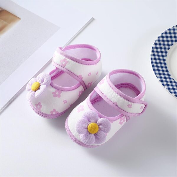 Infant Baby Sandal Sneaker Baby Boy Girl Summer Shoes with Flower Outdoor Indoor First Walker Toddler Girls Soft Sole Crib Dress Shoes - Image 3
