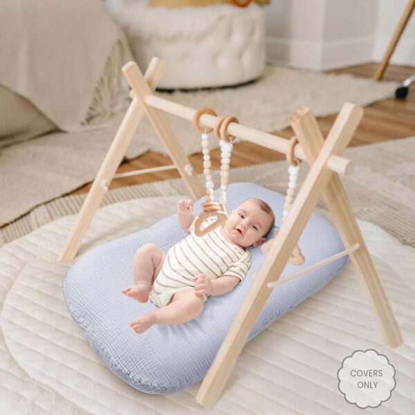 Termichy Baby Lounger Covers for Newborns: Muslin Lounger Pillow Covers Fit for Snuggle Me for Cozy Naps at Home or On The Go – Must Have Baby Nest Lounger Sheets for Toddler Girl Boy 0-12 Months - Image 2