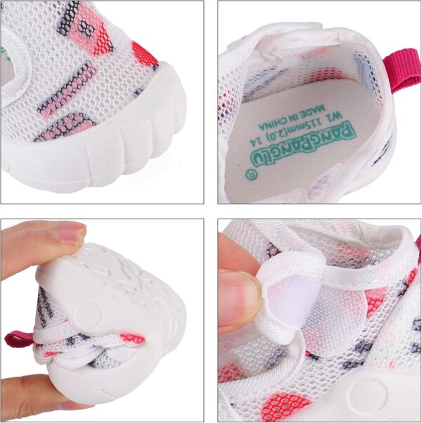 LACOFIA Baby Boys Girls First Walking Shoes Infant Toddler Anti-Slip Breathable Mesh Trainers - Image 2