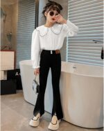 CHENSIYU Kids Boys Girls Toddler Girl's Leggings Toddler Black Trousers Kids Lightweight Bloomer Joggers Baby Black Leggings Unisex Baby Clothes - Image 7