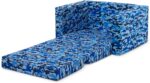 Delta Children Cozee Blue Camo Convertible Foam Chair to Lounger for Kids - Image 13