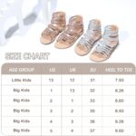 MIXIN Girls Gladiator Sandals for Big Kid Little kids with Strappy Ankle High Back Zipper - Image 6