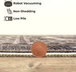 Arty Rugs Machine Washable Rug, 240x330cm, 75% Recycled Cotton, Short Pile, Non-Slip Backing, Non-Shedding, Area Rugs for Living Room, Bedroom, Kitchen, Hallway, Office, Beige & Indigo Blue - Image 4