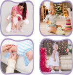 FRIUSATE 9 Pairs Baby Girl Frilly Socks, White Lace Soft Comfortable Cotton Colorful Lace with Bowknot Ankle Socks for Newborn Baby Girls - Image 6