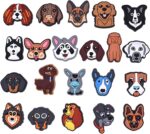UYGTHI 21PCS Shoe Charms for Kids Teens Boys Girls Men Women - Cute Animal Shoe Decorations, Dog-Themed PVC Shoe Accessories for Sandals, Perfect Party Favors, Birthday Gifts, Holiday Decorations