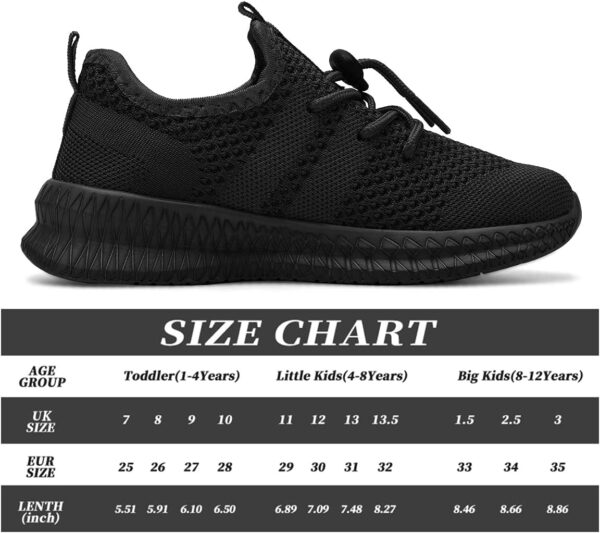 AZSDXS Boy’s & Girl's Trainers Slip-On Kids Trainers Outdoor Sports Kids Shoes Running Tennis Sneakers Non Slip Athletic Shoes PE Trainers - Image 6
